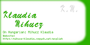 klaudia mihucz business card